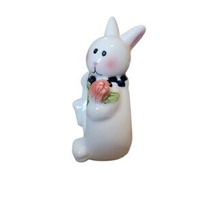 Lot Of 4 Mercuries Ceramic Easter Bunny Rabbit Napkin Holders
